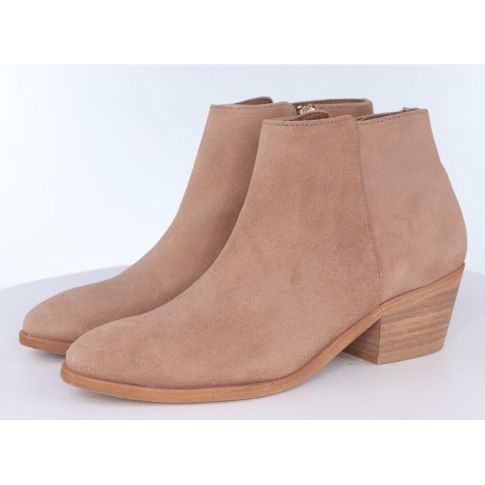 Thursday Boot Co. Downtown $148 Women's Side Zip Booties Boots Sz 8 Suede Brown